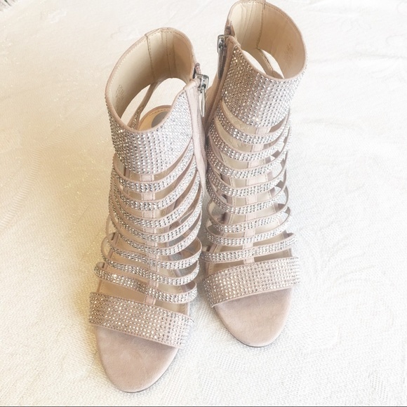 Vince Camuto Katal Rhinestone Coated Cage Heel - Picture 2 of 7